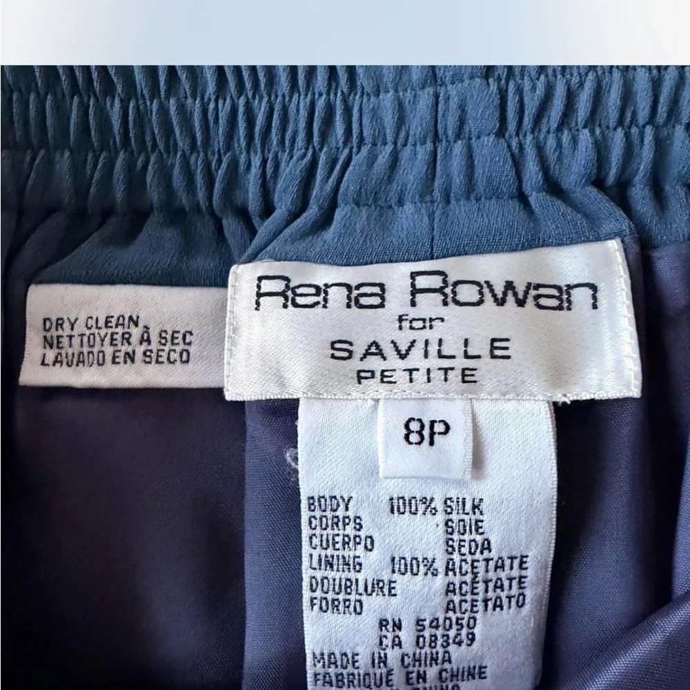 Rena Rowan Elegant Silk Sky Blue Pencil Skirt
